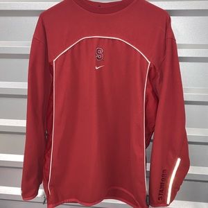 Nike Stanford cardinals mens medium therma-fit red burgundy pullover sweatshirt